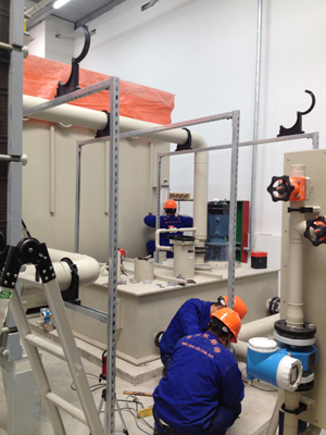 廢水處理設(shè)備現(xiàn)場(chǎng)安裝