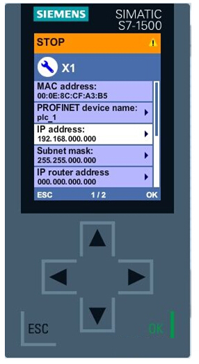 如何通過顯示面板修改自動化系統(tǒng)S7-1500的IP地址
